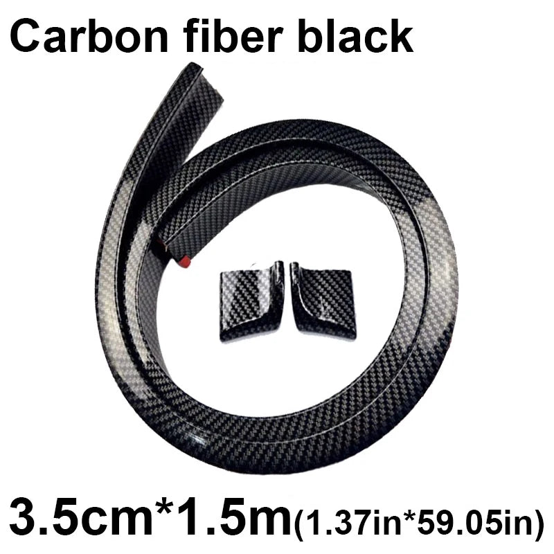 Universelle 5D-Carbon-Optik-Spoilerlippe DIY 1,5 m Sport Racing - Seitenansicht 3 - Becquet Voiture