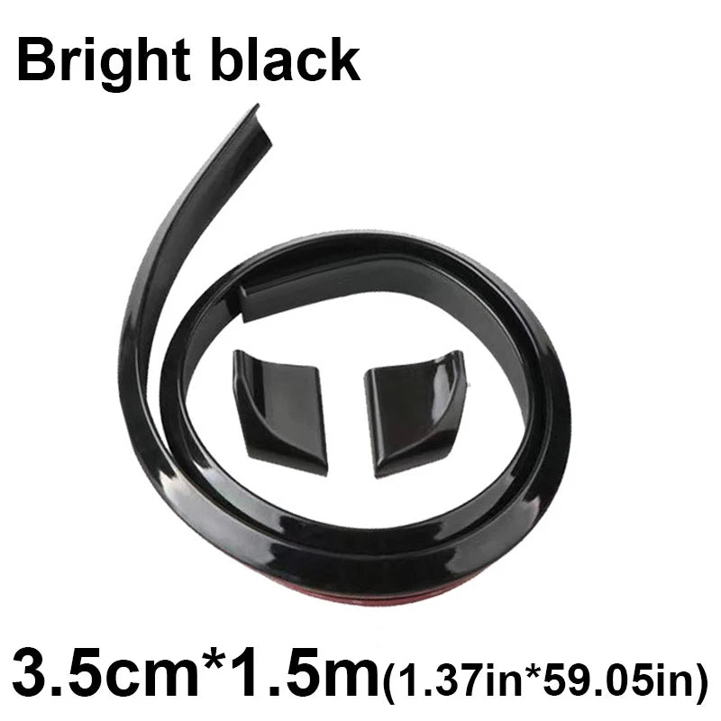 Universelle 5D-Carbon-Optik-Spoilerlippe DIY 1,5 m Sport Racing - Dreiviertelansicht 3 - Becquet Voiture