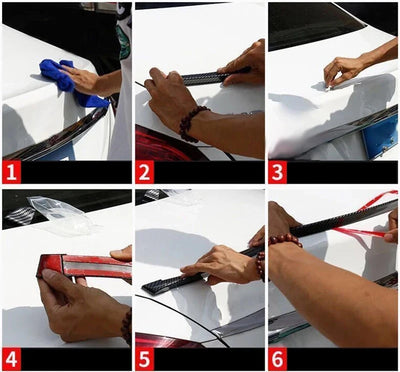 Becquet Universel 5D Look Carbone DIY 1.5m Sport Racing - vue rapprochée 2 - Becquet Voiture