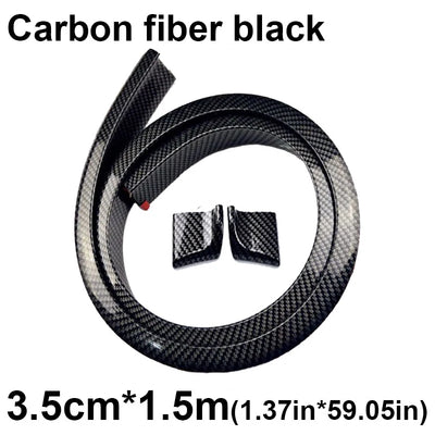 Becquet Universel 5D Souple 1.5m Carbone Noir Mat Brillant - packshot studio 3 - Becquet Voiture