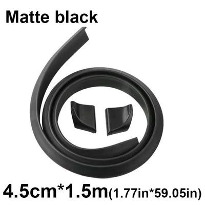 Becquet Universel 5D Souple 1.5m Carbone Noir Mat Brillant - vue de face 3 - Becquet Voiture