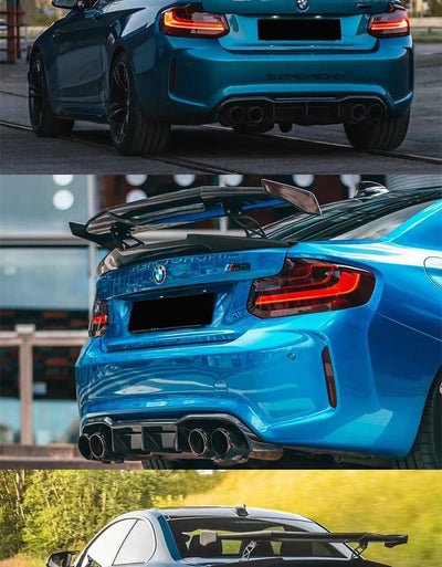 Becquet Universel Carbone GTS MP MAD V Sedan Tail Wing - vue de trois-quarts 3 - Becquet Voiture