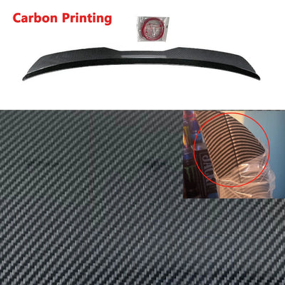 Becquet Universel Duck Tail ABS Carbone Adhésif - installé sur véhicule - Becquet Voiture