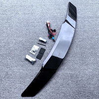 Universal Electric LED Lift Carbon ABS Spoiler - fitting detail - Becquet Voiture