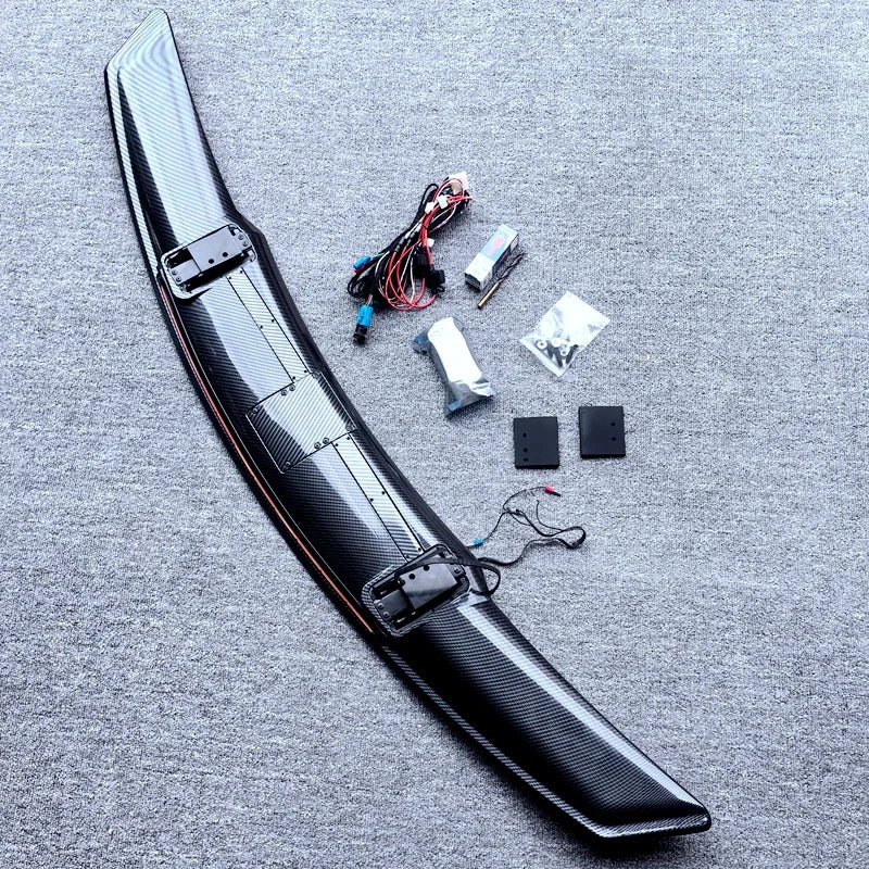 Universal Electric LED Lift Carbon ABS Spoiler - studio packshot - Becquet Voiture