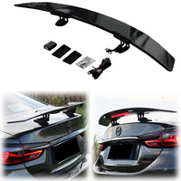 Universal Electric LED Lift Carbon ABS Spoiler - front view - Becquet Voiture