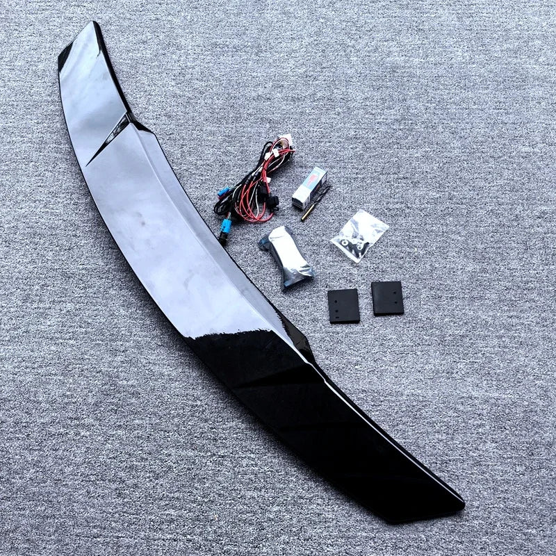 Universal Electric LED Lift Carbon ABS Spoiler - three-quarter view 2 - Becquet Voiture