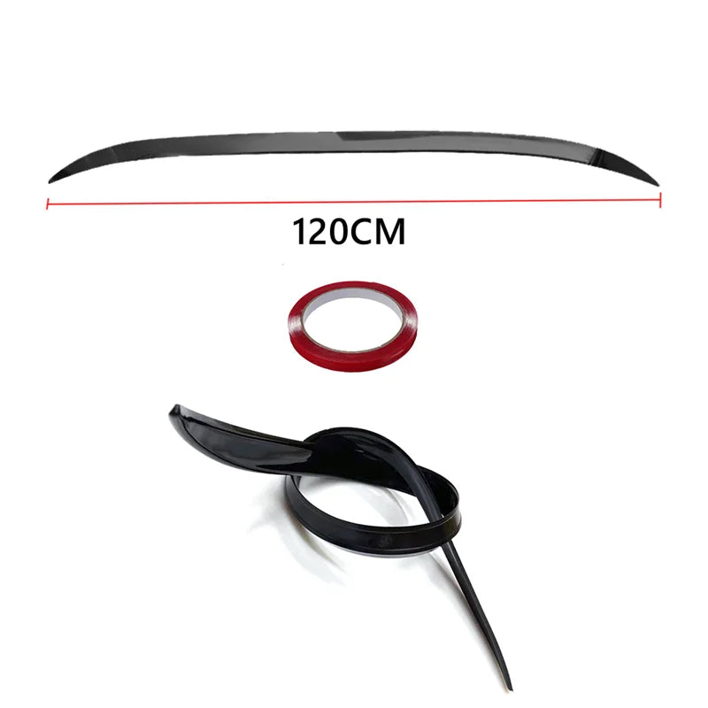 Glossy Black ABS Universal Snout 115–120 cm - fitted on vehicle 2 - Becquet Voiture