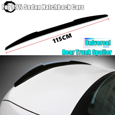 Becquet Universel Noir Brillant ABS 115-120 cm - vue de face - Becquet Voiture