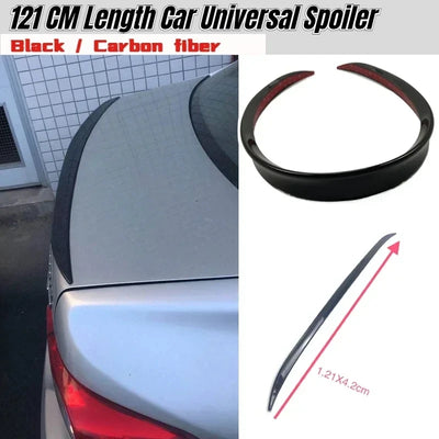 Becquet Universel Souple 1.2M Carbone Adhésif - installé sur véhicule - Becquet Voiture