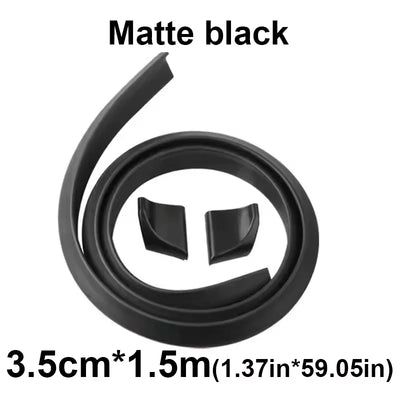 Becquet Universel Souple 1.5m Look Carbone Noir Mat Brillant - installé sur véhicule 2 - Becquet Voiture
