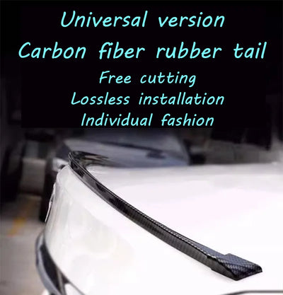 Becquet Universel Souple 1.5m Look Carbone Noir Mat Brillant - vue arrière - Becquet Voiture