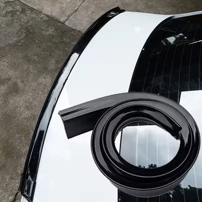 Becquet Universel Souple 1.5m Look Carbone Noir Mat Brillant - vue de face - Becquet Voiture