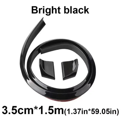 Becquet Universel Souple 1.5m Look Carbone Noir Mat Brillant - vue de profil 2 - Becquet Voiture