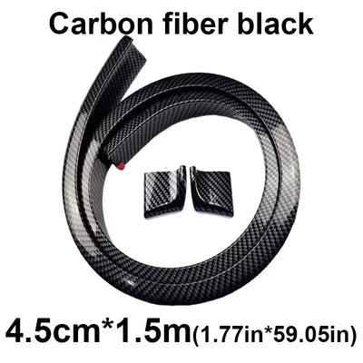 Becquet Universel Souple 1.5m Look Carbone Noir Mat Brillant - vue de trois-quarts 2 - Becquet Voiture