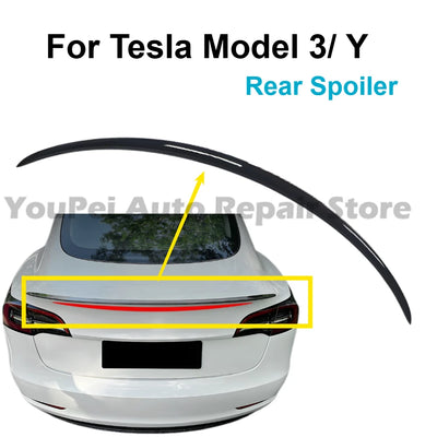 Becquet Universel Tesla Model 3 Y Carbone Sport - packshot studio - Becquet Voiture