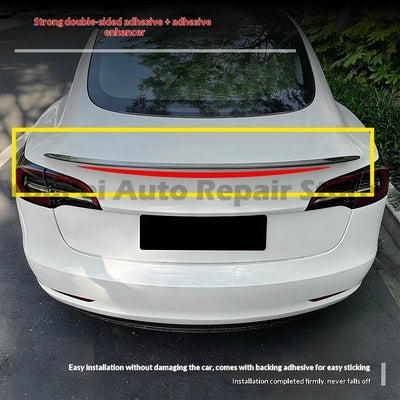 Becquet Universel Tesla Model 3 Y Carbone Sport - vue arrière - Becquet Voiture