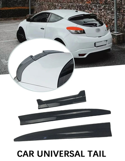 Becquet Universel Toit DIY ABS Look Carbone Noir Mat - détail du montage - Becquet Voiture