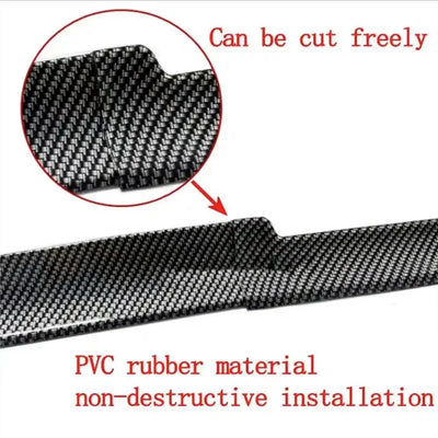 Becquet Universel Toit DIY ABS Look Carbone Noir Mat - installé sur véhicule - Becquet Voiture