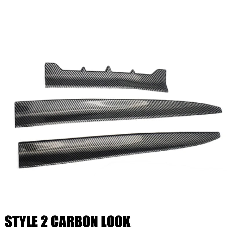 Universeller Dachkantensch spoiler DIY ABS Carbon-Optik Schwarz Matt - Vorderansicht 2 - Becquet Voiture