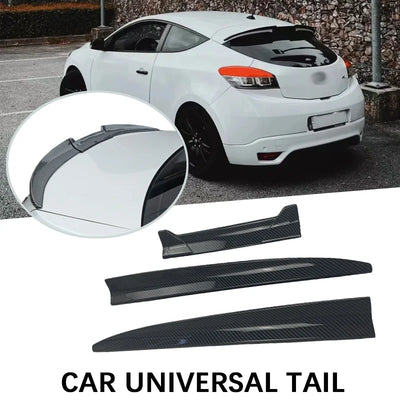 Becquet Universel Toit DIY ABS Look Carbone Noir Mat - vue de face - Becquet Voiture