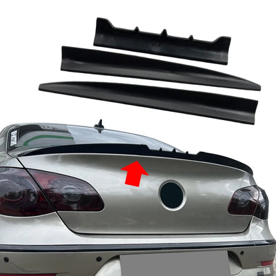 Becquet Universel Toit DIY ABS Look Carbone Noir Mat - vue de trois-quarts - Becquet Voiture