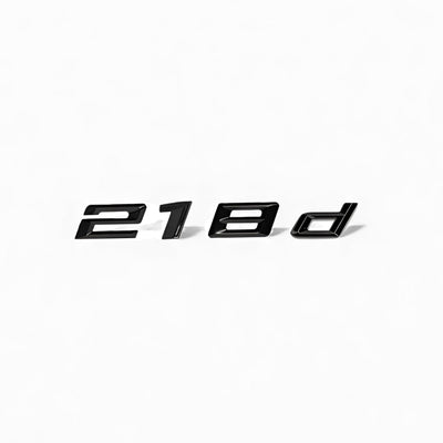 BMW Série 2 F22 Badge Coffre Noir Brillant Motorisation - vue de dessus - Becquet Voiture