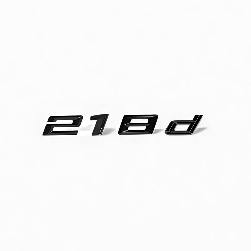 BMW Série 2 F22 Badge Coffre Noir Brillant Motorisation - vue de dessus - Becquet Voiture