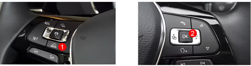 Autoradio-Gehäuse Android Auto Apple CarPlay Volkswagen Golf 7 (2012–2021) - Montagedetail - Becquet Voiture