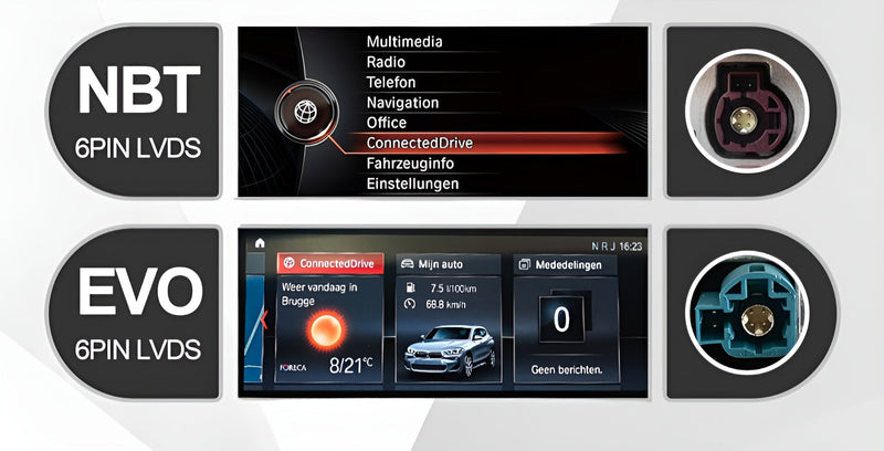 Boîtier Autoradio Android Auto et Apple CarPlay pour BMW Série 2 F22 NBT (2014 à 2019) - vue arrière - Becquet Voiture