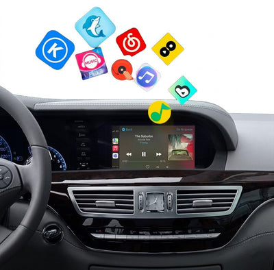 Boîtier Autoradio Connecté Android Auto Apple CarPlay Mercedes CL C216 - vue de profil - Becquet Voiture