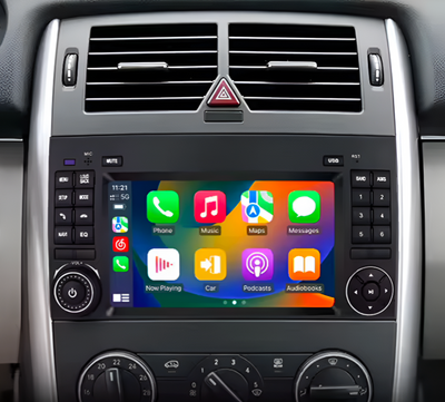 Boîtier Autoradio Connecté Android Auto CarPlay Mercedes Viano Vito W639 - vue de face - Becquet Voiture