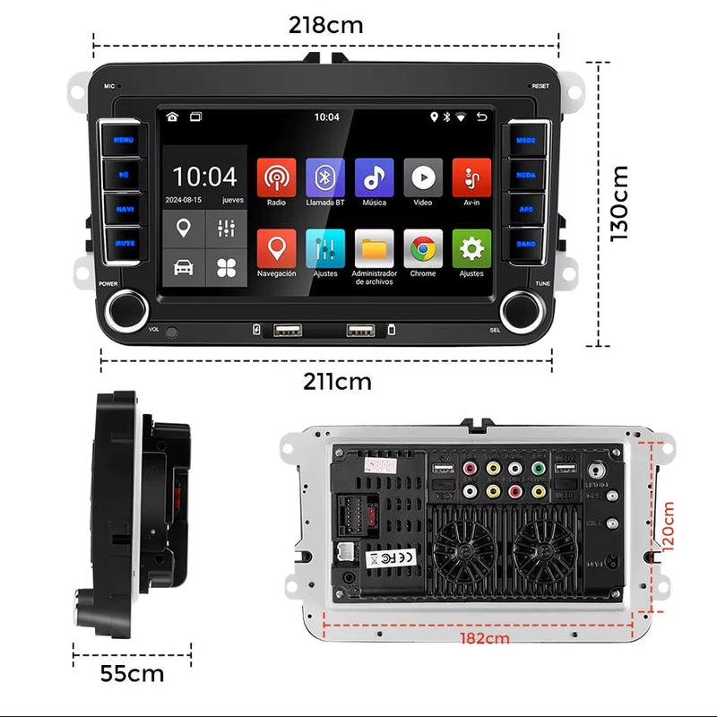 CarPlay Android Auto Connected Head Unit for VW Golf 6 - fitted on vehicle - Becquet Voiture