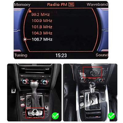 Boitier Carplay Android Auto Audi A4 A5 Q5 MMI - vue de trois-quarts - Becquet Voiture