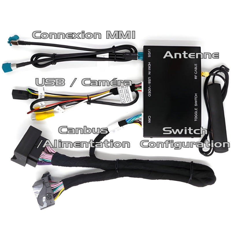 Boitier Carplay Android Auto Audi A6 C7 A7 - installé sur véhicule - Becquet Voiture