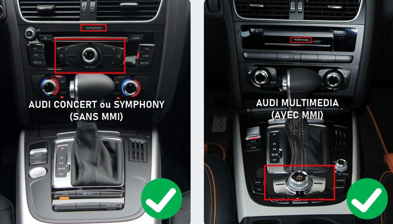 Boîtier CarPlay Android Auto Audi Q5 2009-2015 MMI - packshot studio - Becquet Voiture
