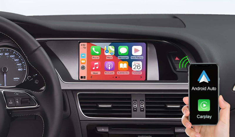 Boîtier CarPlay Android Auto Audi Q5 2009-2015 MMI - vue de profil - Becquet Voiture
