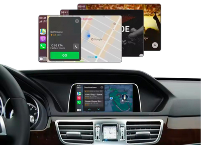 Boîtier CarPlay Android Auto Mercedes Classe E W212 - vue de face - Becquet Voiture