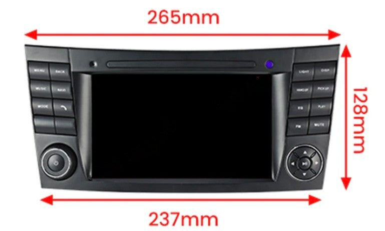 Boîtier CarPlay Android Auto Mercedes CLS W219 2003-2011 - vue de trois-quarts - Becquet Voiture