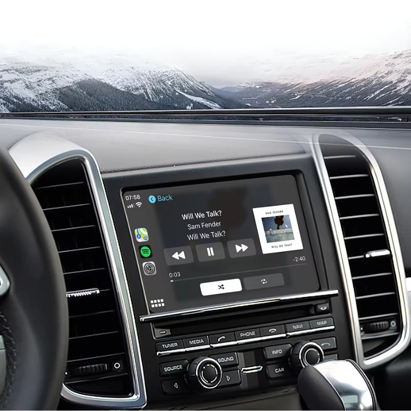 Boitier Carplay Android Porsche PCM 3.0 3.1 4.0 - vue arrière - Becquet Voiture