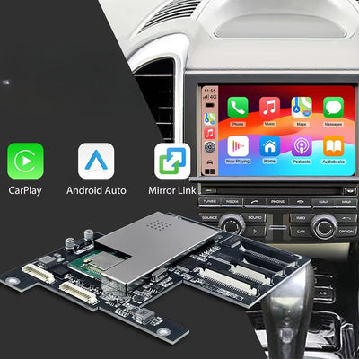 Boitier Carplay Android Porsche PCM 3.0 3.1 4.0 - vue de trois-quarts - Becquet Voiture
