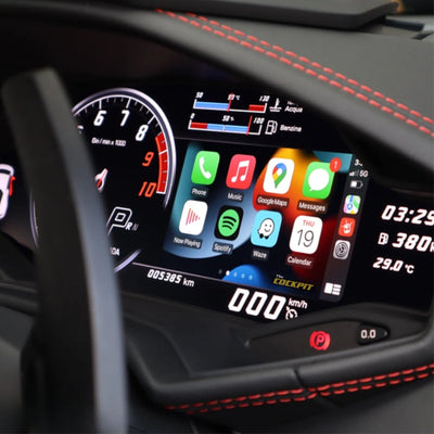 Boitier CarPlay Lamborghini Huracan 2012-2019 - vue de profil - Becquet Voiture