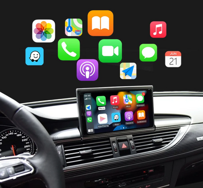 Boîtier Interface Android Auto Et Apple CarPlay Pour Audi A6 C7 2010-2018 - vue de profil - Becquet Voiture