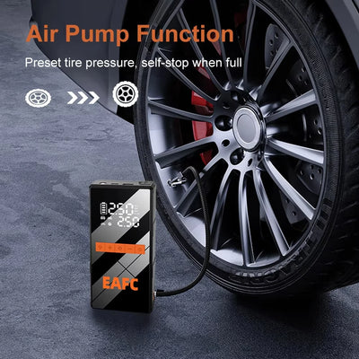 Booster de Batterie Démarreur 1200A 12V avec Compresseur d'Air - vue arrière - Becquet Voiture