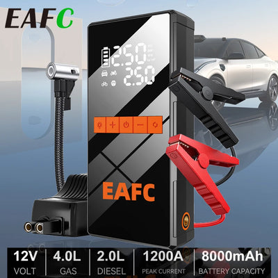 Booster de Batterie Démarreur 1200A 12V avec Compresseur d'Air - vue de face - Becquet Voiture