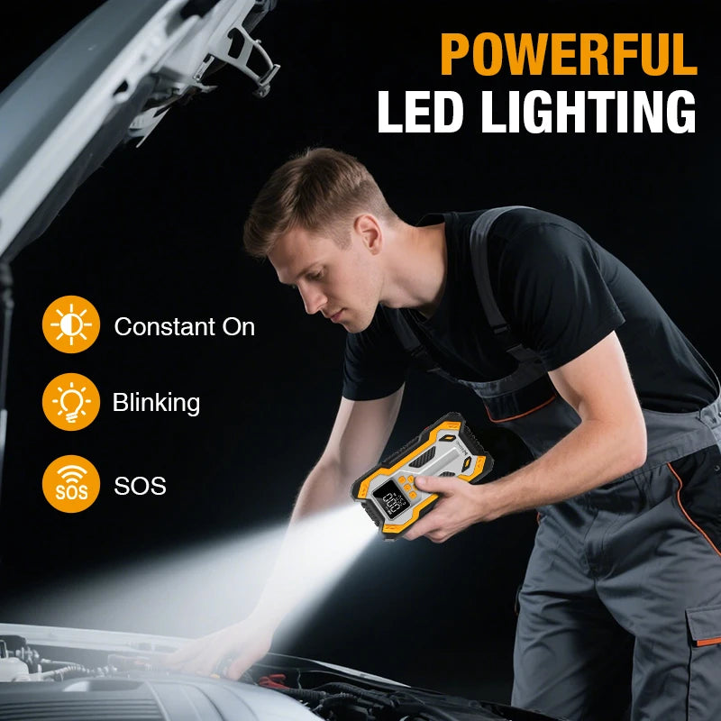 Booster de Batterie Démarreur 7000A 12V avec Compresseur 160 PSI - packshot studio - Becquet Voiture