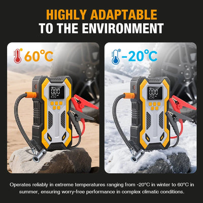 Booster de Batterie Démarreur 7000A 12V avec Compresseur 160 PSI - vue arrière - Becquet Voiture