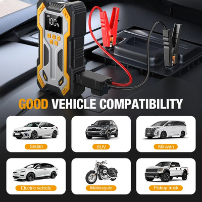 Booster de Batterie Démarreur 7000A 12V avec Compresseur 160 PSI - vue de profil - Becquet Voiture