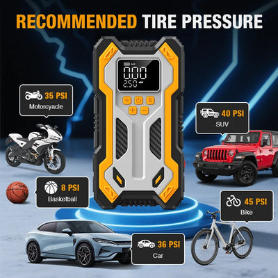 Booster de Batterie Démarreur 7000A 12V avec Compresseur 160 PSI - vue de trois-quarts - Becquet Voiture