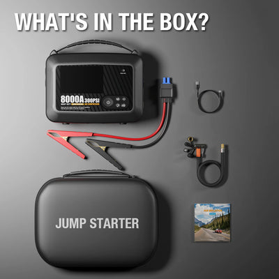 Booster de Batterie Démarreur 8000A 12V avec Pompe à Air - packshot studio - Becquet Voiture